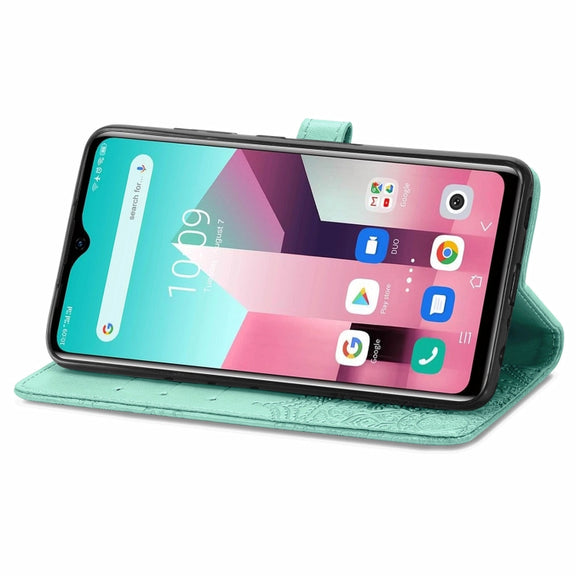 For Blackview A80 Pro Mandala Flower Embossed Horizontal Flip Leather Case with Holder & Three Card Slots & Wallet & Lanyard(Green)