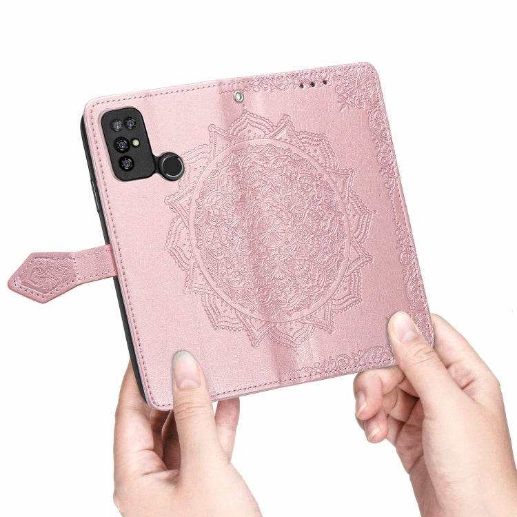 For Doogee X96 Pro Mandala Flower Embossed Horizontal Flip Leather Case with Holder & Three Card Slots & Wallet & Lanyard(Rose Gold) - More Brand by PMC TechLife | Online Shopping South Africa | PMC TechLife | Buy Now Pay Later Mobicred