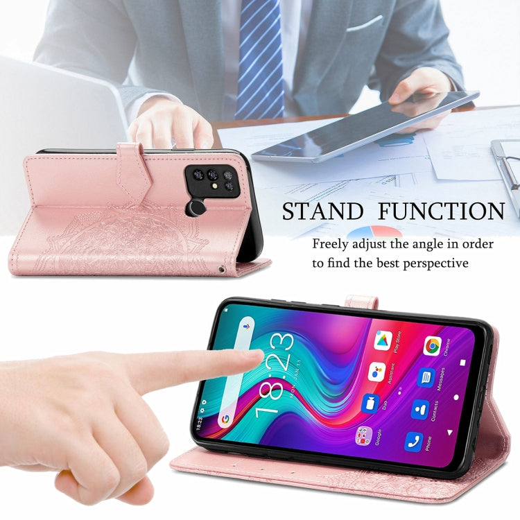 For Doogee X96 Pro Mandala Flower Embossed Horizontal Flip Leather Case with Holder & Three Card Slots & Wallet & Lanyard(Rose Gold) - More Brand by PMC TechLife | Online Shopping South Africa | PMC TechLife | Buy Now Pay Later Mobicred