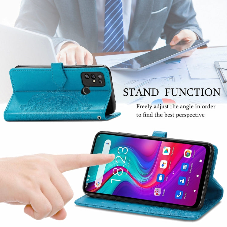 For Doogee X96 Pro Mandala Flower Embossed Horizontal Flip Leather Case with Holder & Three Card Slots & Wallet & Lanyard(Blue) - More Brand by PMC TechLife | Online Shopping South Africa | PMC TechLife | Buy Now Pay Later Mobicred