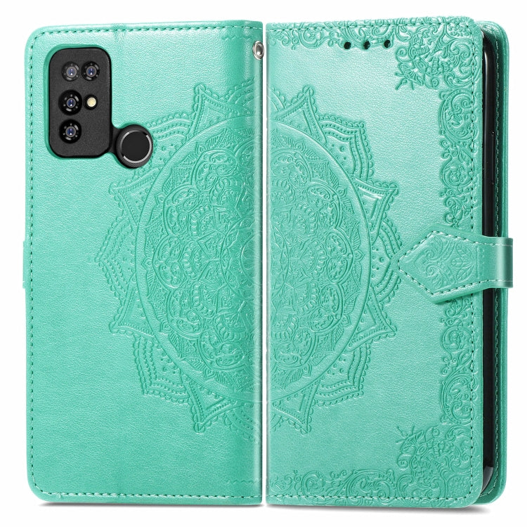 For Doogee X96 Pro Mandala Flower Embossed Horizontal Flip Leather Case with Holder & Three Card Slots & Wallet & Lanyard(Green) - More Brand by PMC TechLife | Online Shopping South Africa | PMC TechLife | Buy Now Pay Later Mobicred