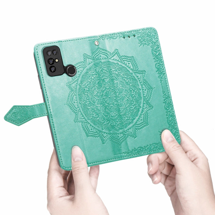 For Doogee X96 Pro Mandala Flower Embossed Horizontal Flip Leather Case with Holder & Three Card Slots & Wallet & Lanyard(Green) - More Brand by PMC TechLife | Online Shopping South Africa | PMC TechLife | Buy Now Pay Later Mobicred