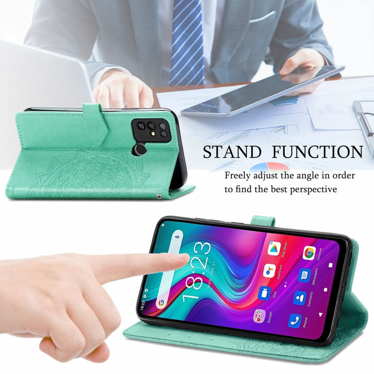 For Doogee X96 Pro Mandala Flower Embossed Horizontal Flip Leather Case with Holder & Three Card Slots & Wallet & Lanyard(Green) - More Brand by PMC TechLife | Online Shopping South Africa | PMC TechLife | Buy Now Pay Later Mobicred