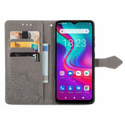 For Doogee X96 Pro Mandala Flower Embossed Horizontal Flip Leather Case with Holder & Three Card Slots & Wallet & Lanyard(Grey)