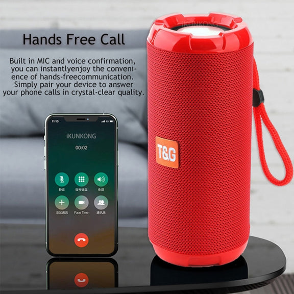 T&G TG621 Portable Water-resistant 3D Stereo Wireless Speaker, Support FM Radio / TWS / TF Card(Red)