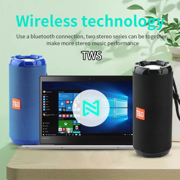 T&G TG621 Portable Water-resistant 3D Stereo Wireless Speaker, Support FM Radio / TWS / TF Card(Red)