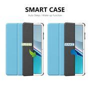 For Huawei MatePad 11 2021 ENKAY Custer Texture Horizontal Flip PU+PC Leather Case with Three-folding Holder & Sleep / Wake-up Function(Light Blue)