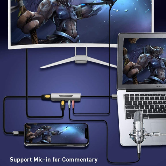 Z39A HDMI / F + Microphone HDMI / F + Audio + USB 4K Capture Card, Support Windows Android Linux and MacOS Etc