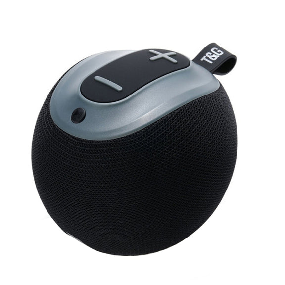 T&G TG623 TWS Portable Wireless Speaker Outdoor Water-resistant Subwoofer 3D Stereo Support FM / TF Card(Gray)
