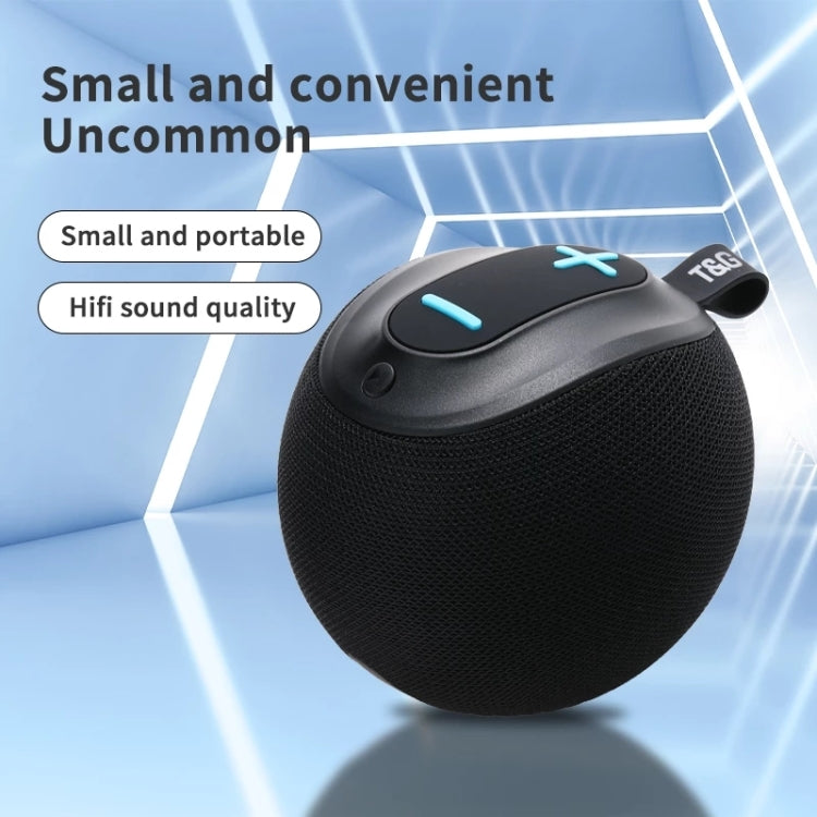 T&G TG623 TWS Portable Wireless Speaker Outdoor Water-resistant Subwoofer 3D Stereo Support FM / TF Card(Blue)