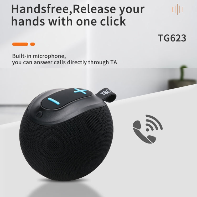 T&G TG623 TWS Portable Wireless Speaker Outdoor Water-resistant Subwoofer 3D Stereo Support FM / TF Card(Red)