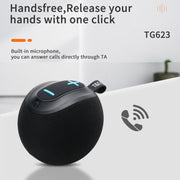T&G TG623 TWS Portable Wireless Speaker Outdoor Water-resistant Subwoofer 3D Stereo Support FM / TF Card(Black)