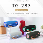 T&G TG287 LED Flashing Light Bluetooth Speaker Portable Wireless Stereo Bass Subwoofer FM / TF / USB(Gray)