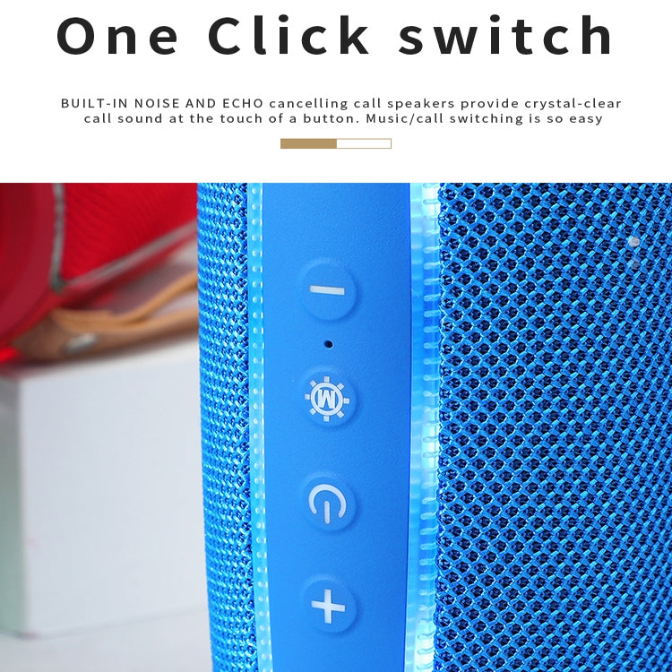 T&G TG287 LED Flashing Light Bluetooth Speaker Portable Wireless Stereo Bass Subwoofer FM / TF / USB(Gray)
