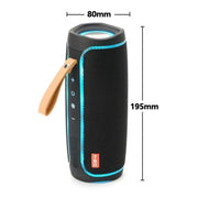 T&G TG287 LED Flashing Light Bluetooth Speaker Portable Wireless Stereo Bass Subwoofer FM / TF / USB(Gray)
