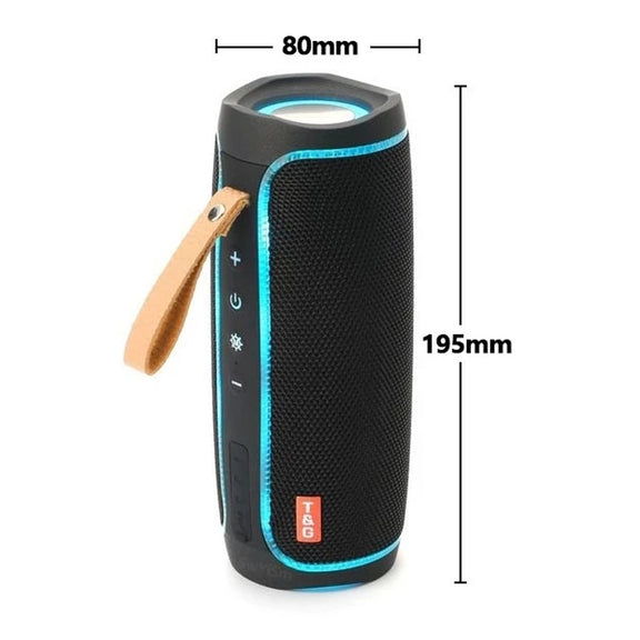 T&G TG287 LED Flashing Light Bluetooth Speaker Portable Wireless Stereo Bass Subwoofer FM / TF / USB(Gray)