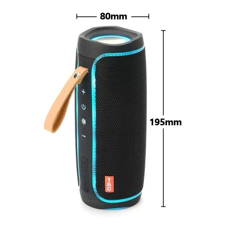 T&G TG287 LED Flashing Light Bluetooth Speaker Portable Wireless Stereo Bass Subwoofer FM / TF / USB(Gray)