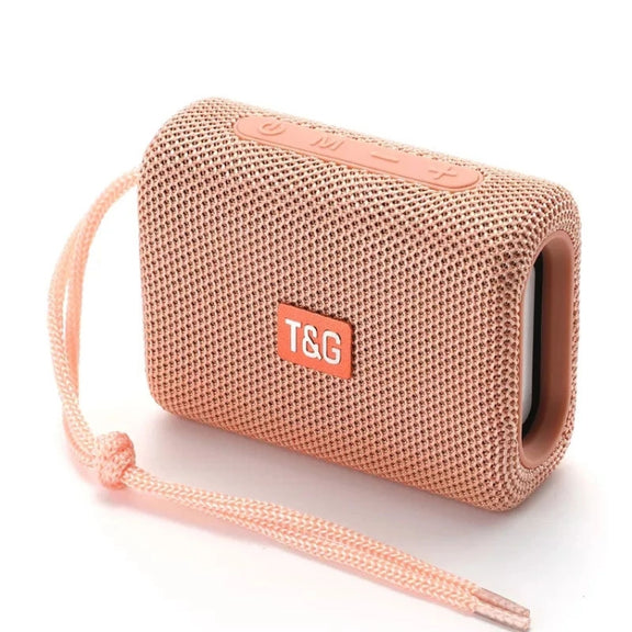 T&G TG313 Portable Outdoor Water-resistant Bluetooth Speaker Subwoofer Support TF Card FM Radio AUX(Rose Gold)