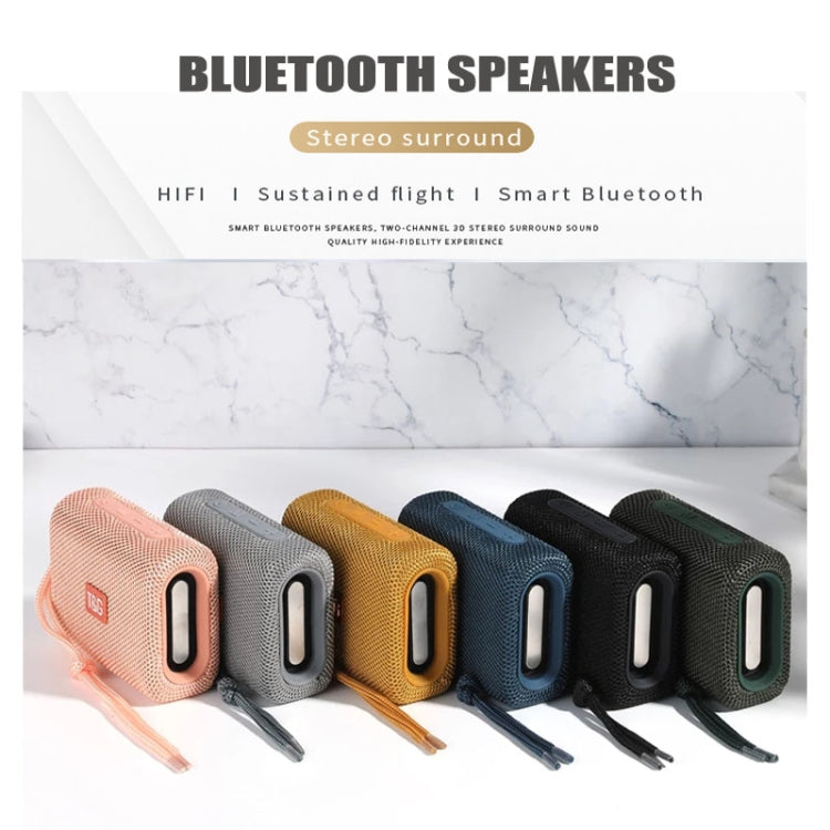 T&G TG313 Portable Outdoor Water-resistant Bluetooth Speaker Subwoofer Support TF Card FM Radio AUX(Rose Gold)