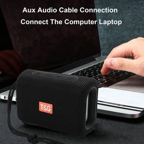 T&G TG313 Portable Outdoor Water-resistant Bluetooth Speaker Subwoofer Support TF Card FM Radio AUX(Rose Gold)