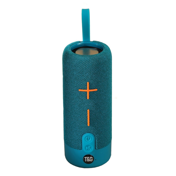T&G TG619 Portable Bluetooth Wireless Speaker Water-resistant Outdoor Bass Subwoofer Support AUX TF USB(Peacock Blue)