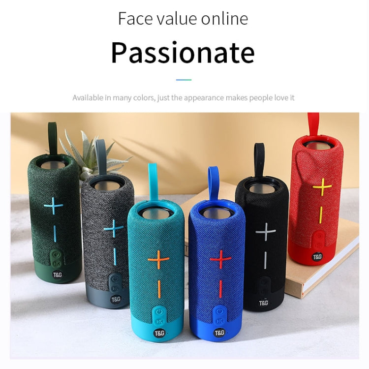 T&G TG619 Portable Bluetooth Wireless Speaker Water-resistant Outdoor Bass Subwoofer Support AUX TF USB(Peacock Blue)