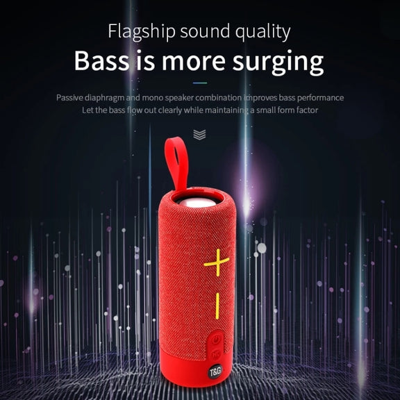T&G TG619 Portable Bluetooth Wireless Speaker Water-resistant Outdoor Bass Subwoofer Support AUX TF USB(Gray)