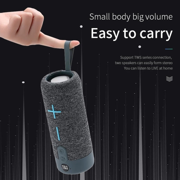T&G TG619 Portable Bluetooth Wireless Speaker Water-resistant Outdoor Bass Subwoofer Support AUX TF USB(Gray)
