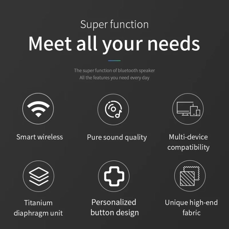 T&G TG619 Portable Bluetooth Wireless Speaker Waterproof Outdoor Bass Subwoofer Support AUX TF USB(Black) - free shipping - PMC Jewellery - Order now!