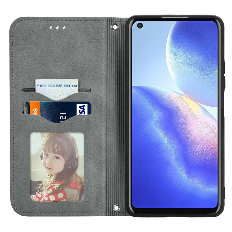 For Blackview A90 Retro Skin Feel Business Magnetic Horizontal Flip Leather Case with Holder & Card Slots & Wallet & Photo Frame(Gray) - More Brand by PMC TechLife | Online Shopping South Africa | PMC TechLife | Buy Now Pay Later Mobicred