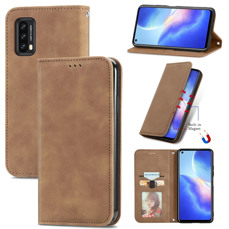 For Blackview A90 Retro Skin Feel Business Magnetic Horizontal Flip Leather Case with Holder & Card Slots & Wallet & Photo Frame(Brwon) - More Brand by PMC TechLife | Online Shopping South Africa | PMC TechLife