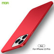 For iPhone 13 Pro MOFI Frosted PC Ultra-thin Hard Case(Red) - free shipping - PMC TechLife - Order now!