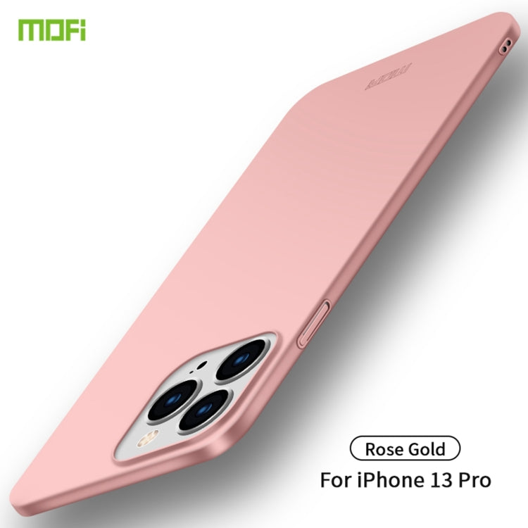 For iPhone 13 Pro MOFI Frosted PC Ultra-thin Hard Case(Rose Gold) - free shipping - PMC TechLife - Order now!
