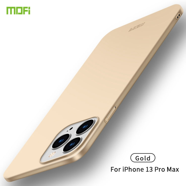 For iPhone 13 Pro Max  MOFI Frosted PC Ultra-thin Hard Case(Gold) - iPhone 13 Pro Max Cases by MOFI | Online Shopping South Africa | PMC TechLife | Buy Now Pay Later Mobicred