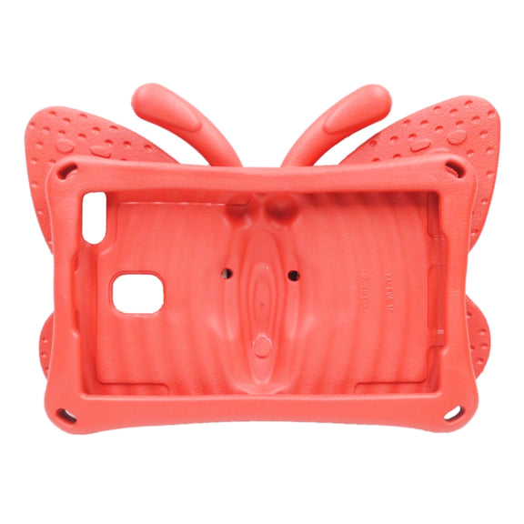 For Huawei MediaPad M5 8.4 / M6 8.4/ M3 8.0 / M3 8.4 / T3 8.0 / Honor Waterplay 8.0 Butterfly Kickstand EVA Children Tablet Case(Red)