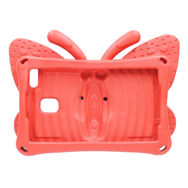 For Huawei MediaPad M5 8.4 / M6 8.4/ M3 8.0 / M3 8.4 / T3 8.0 / Honor Waterplay 8.0 Butterfly Kickstand EVA Children Tablet Case(Red)