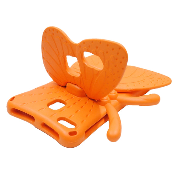 For Huawei MediaPad M5 8.4 / M6 8.4/ M3 8.0 / M3 8.4 / T3 8.0 / Honor Waterplay 8.0 Butterfly Kickstand EVA Children Tablet Case(Orange)