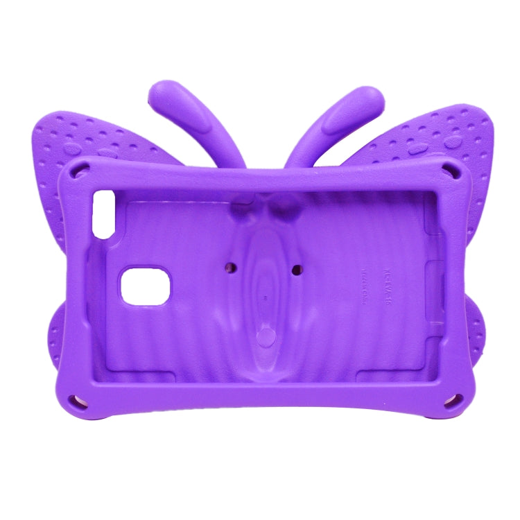 For Huawei MediaPad M5 8.4 / M6 8.4/ M3 8.0 / M3 8.4 / T3 8.0 / Honor Waterplay 8.0 Butterfly Kickstand EVA Children Tablet Case(Purple)
