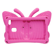 For Lenovo Tab E8 TB8304F / N 8.0 Butterfly Bracket Style EVA Children Falling Proof Cover Protective Case(RoseRed)