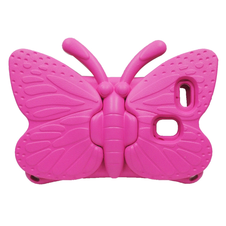 For Lenovo Tab E8 TB8304F / N 8.0 Butterfly Bracket Style EVA Children Falling Proof Cover Protective Case(RoseRed)