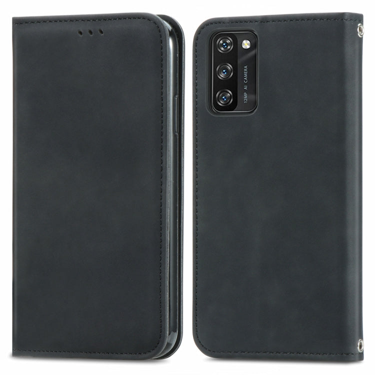 For Blackview A100 Retro Skin Feel Business Magnetic Horizontal Flip Leather Case with Holder & Card Slots & Wallet & Photo Frame(Black) - More Brand by PMC TechLife | Online Shopping South Africa | PMC TechLife | Buy Now Pay Later Mobicred