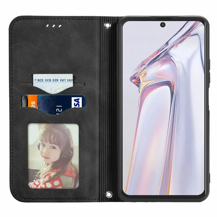 For Blackview A100 Retro Skin Feel Business Magnetic Horizontal Flip Leather Case with Holder & Card Slots & Wallet & Photo Frame(Black) - More Brand by PMC TechLife | Online Shopping South Africa | PMC TechLife | Buy Now Pay Later Mobicred