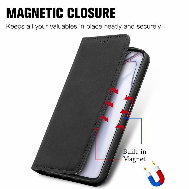 For Blackview A100 Retro Skin Feel Business Magnetic Horizontal Flip Leather Case with Holder & Card Slots & Wallet & Photo Frame(Black) - More Brand by PMC TechLife | Online Shopping South Africa | PMC TechLife | Buy Now Pay Later Mobicred