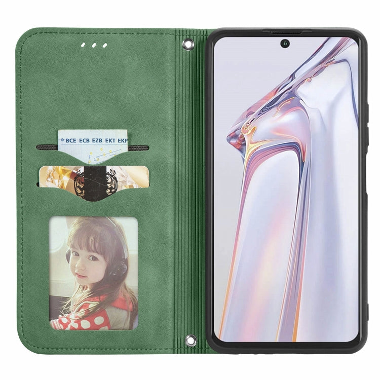 For Blackview A100 Retro Skin Feel Business Magnetic Horizontal Flip Leather Case with Holder & Card Slots & Wallet & Photo Frame(Green) - More Brand by PMC TechLife | Online Shopping South Africa | PMC TechLife