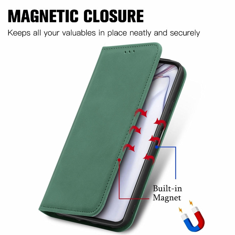 For Blackview A100 Retro Skin Feel Business Magnetic Horizontal Flip Leather Case with Holder & Card Slots & Wallet & Photo Frame(Green) - More Brand by PMC TechLife | Online Shopping South Africa | PMC TechLife