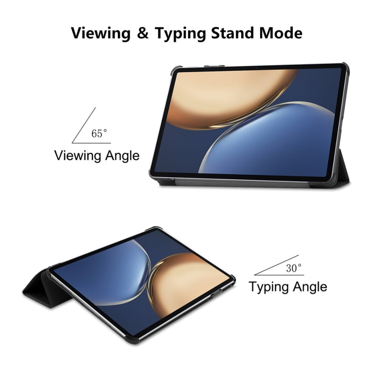 For Honor Tablet V7 Pro ENKAY Custer Texture Horizontal Flip PU+PC Leather Case with Three-folding Holder & Sleep / Wake-up Function(Dark Green) - Honor by ENKAY | Online Shopping South Africa | PMC TechLife | Buy Now Pay Later Mobicred