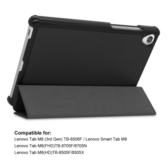 For Lenovo Tab M8 1/2/3 ENKAY Custer Texture Horizontal Flip PU+PC Leather Case with Three-folding Holder(Dark Green)