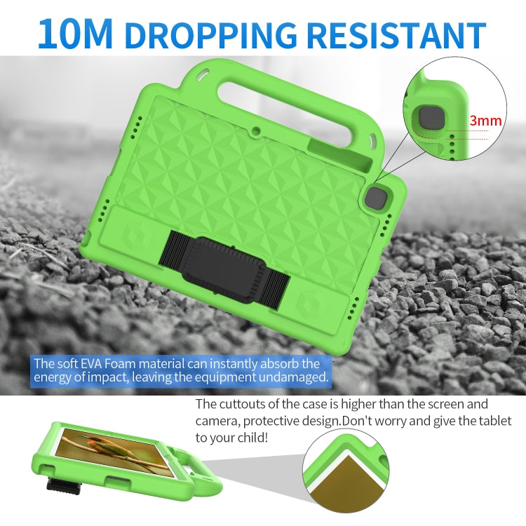 For Lenovo Tab M10 Plus TB-X606 10.3 Diamond Series EVA Anti-Fall Shockproof Sleeve Protective Shell Case with Holder & Strap(Green) - free shipping - PMC TechLife - Order now!