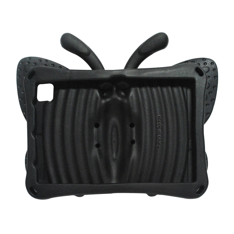 For Lenovo Tab M10 Plus TB-X606F/X 10.1 Butterfly Bracket Style EVA Children Falling Proof Cover Protective Case(Black)