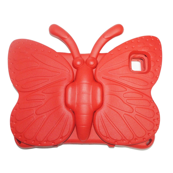 For Lenovo Tab M10 Plus TB-X606F/X 10.1 Butterfly Bracket Style EVA Children Falling Proof Cover Protective Case(Red)